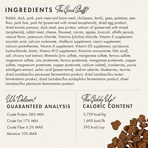 Fromm Four-Star Nutritionals Hasen Duckenpfeffer Dog Food - Premium Dry Dog Food - Rabbit Recipe - 26 lb