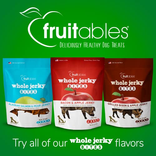 Fruitables Small Dog Jerky Treats ?Bacon & Apple Flavor ?Dry Jerky ?5Oz
