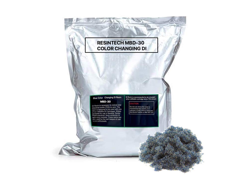 Resintech Mbd-30 Color Changing - Indicating Di Resin Replacement Refill (Deionization) - 4 Lbs (64 Ounces) Sold By Oceanic Water Systems