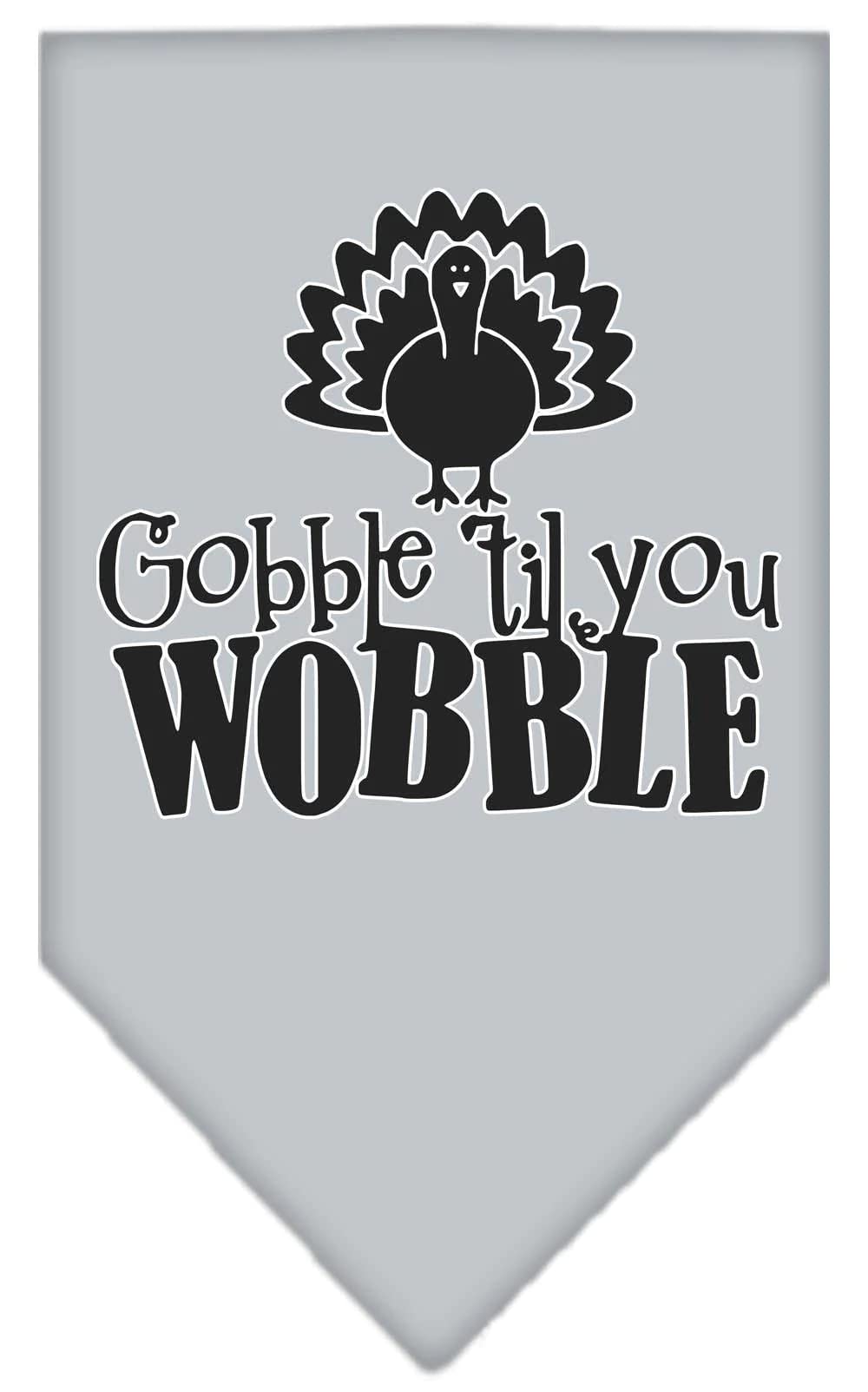 Mirage Pet Product Gobble til You Wobble Screen Print Bandana White Small