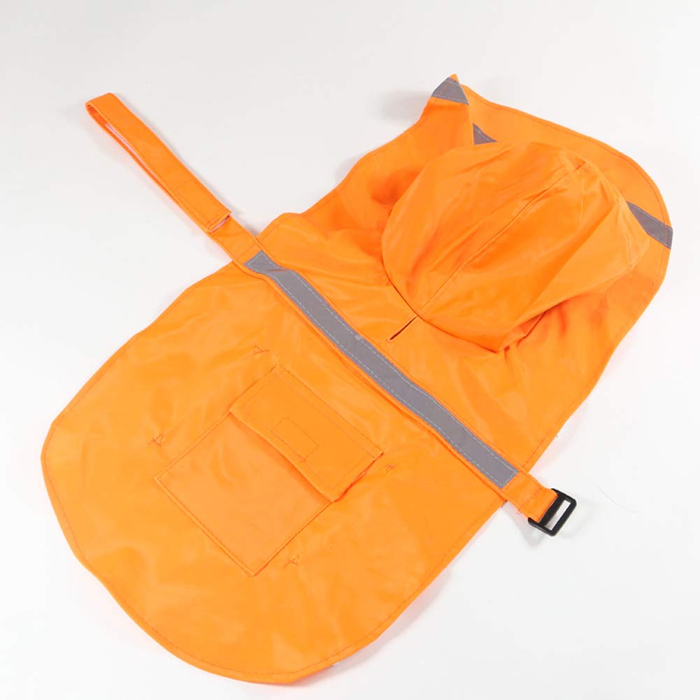 Hapee Dog Raincoats For Large Dogs With Reflective Strip Hoodie,Rain Poncho Jacket For Dogs