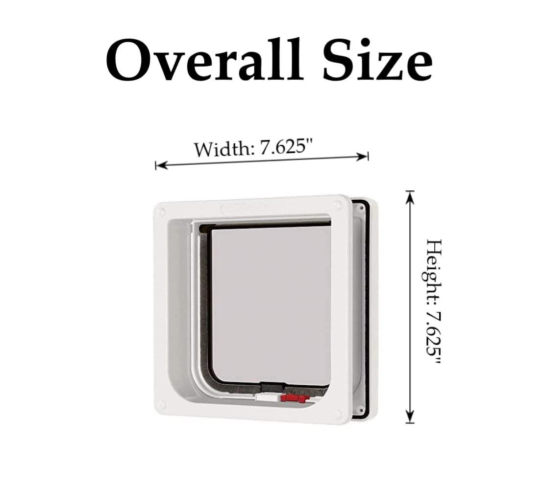 Cat Mate Lockable Cat Flap with Door Liner, White