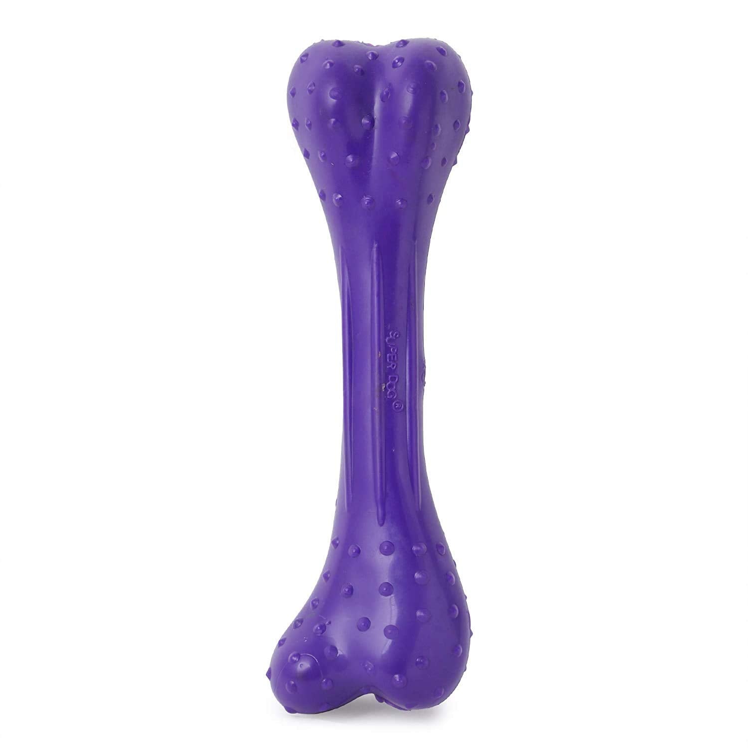 Pet Guard Interactive NonToxic Natural Hard Rubber Dental Chew Biting Teething Bone Toy For Dog & Puppies (Flavored Bone)/(Colo