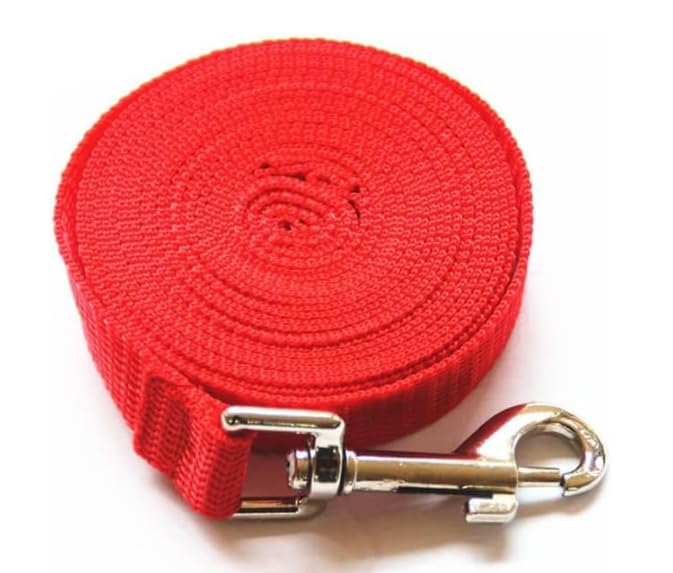 Wzyuan 30Ft Red Nylon Pet Leash Training Lead (Red)