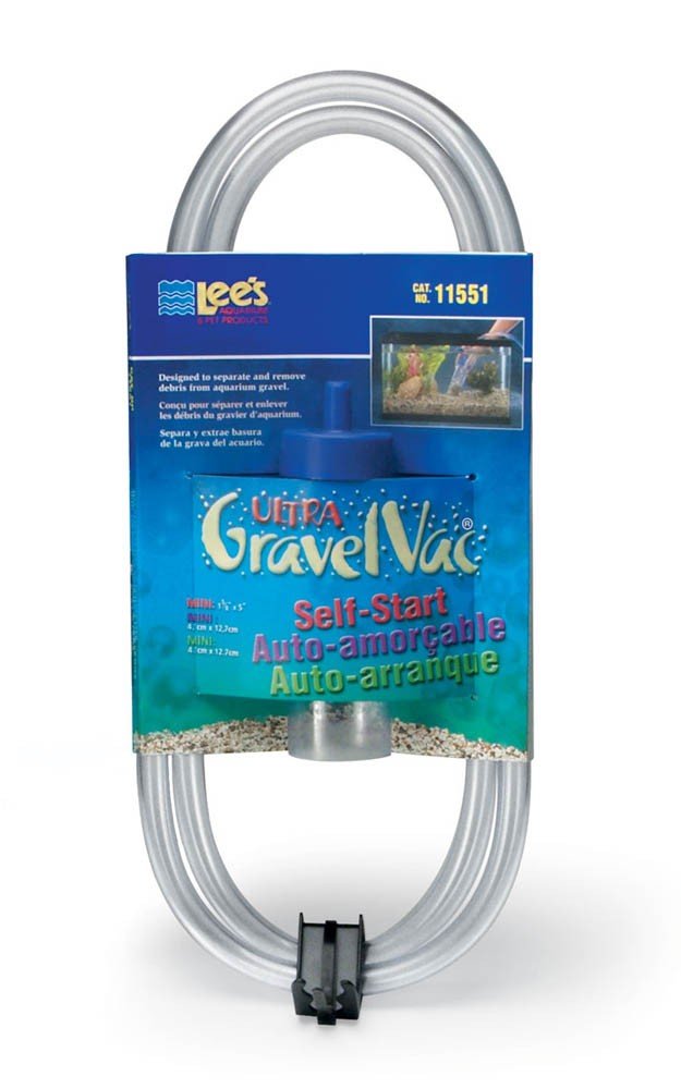 Lee Aquarium 41011551: Ultra Gravelvac Self-Start Gravel Vacuum Cleaner With Clip, Mini 5In