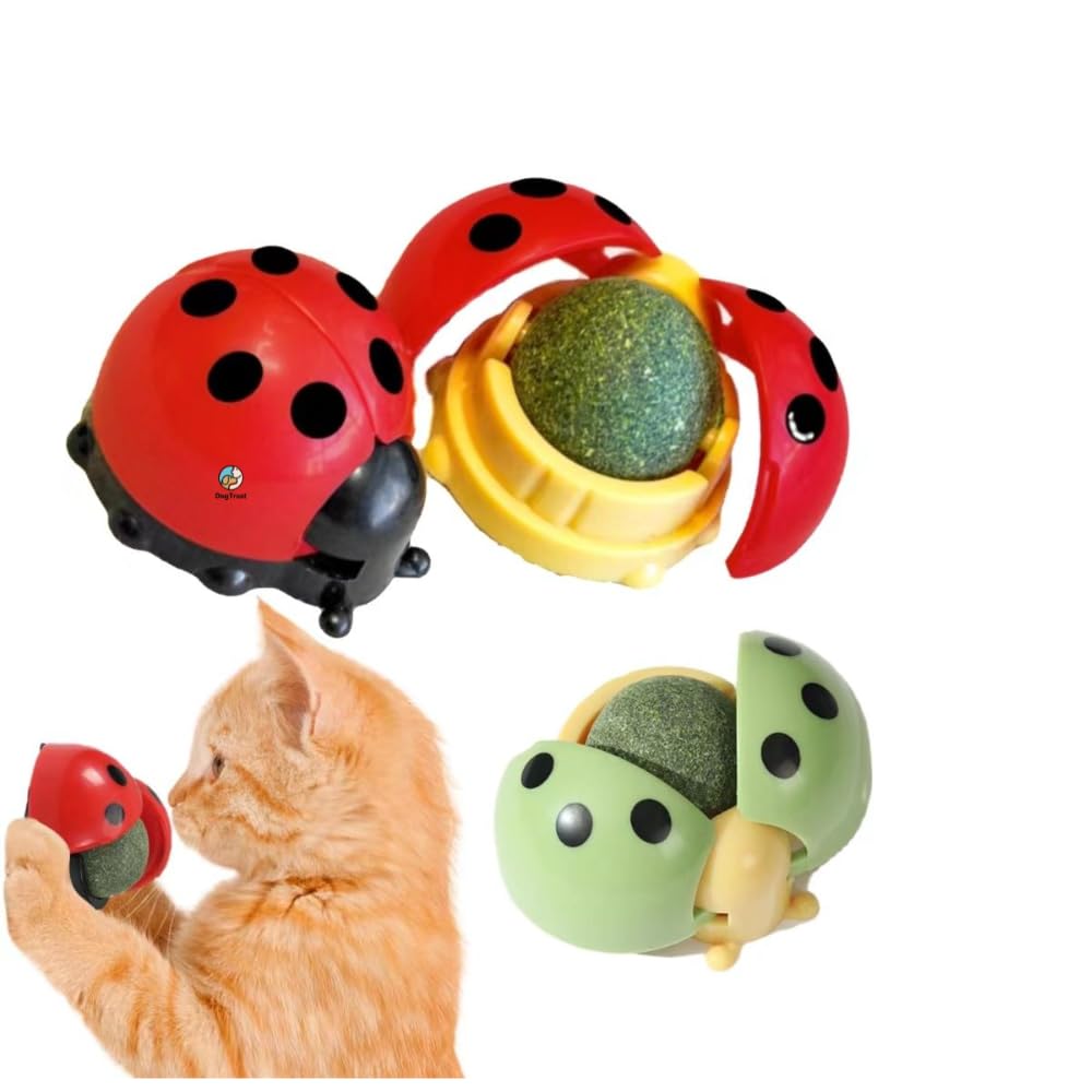 Dog Trust Catnip Balls Toy For Cats Edible Wall Ball Rotatable Natural Catnip Roller Ball Cat Teeth Cleaning Interactive Toy For