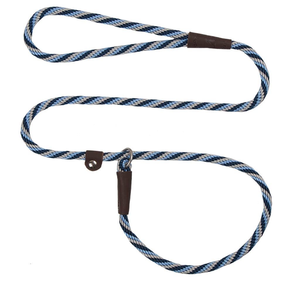 Mendota Pet Slip Leash - Dog Lead And Collar Combo - Made In The Usa - Arctic Blue, 1/2 In X 6 Ft - For Large Breeds