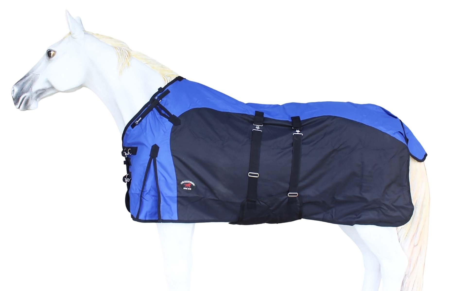 Challenger 68'' 1200D Turnout Waterproof Fleece Lined Medium Winter Blanket Sheet 385Lg