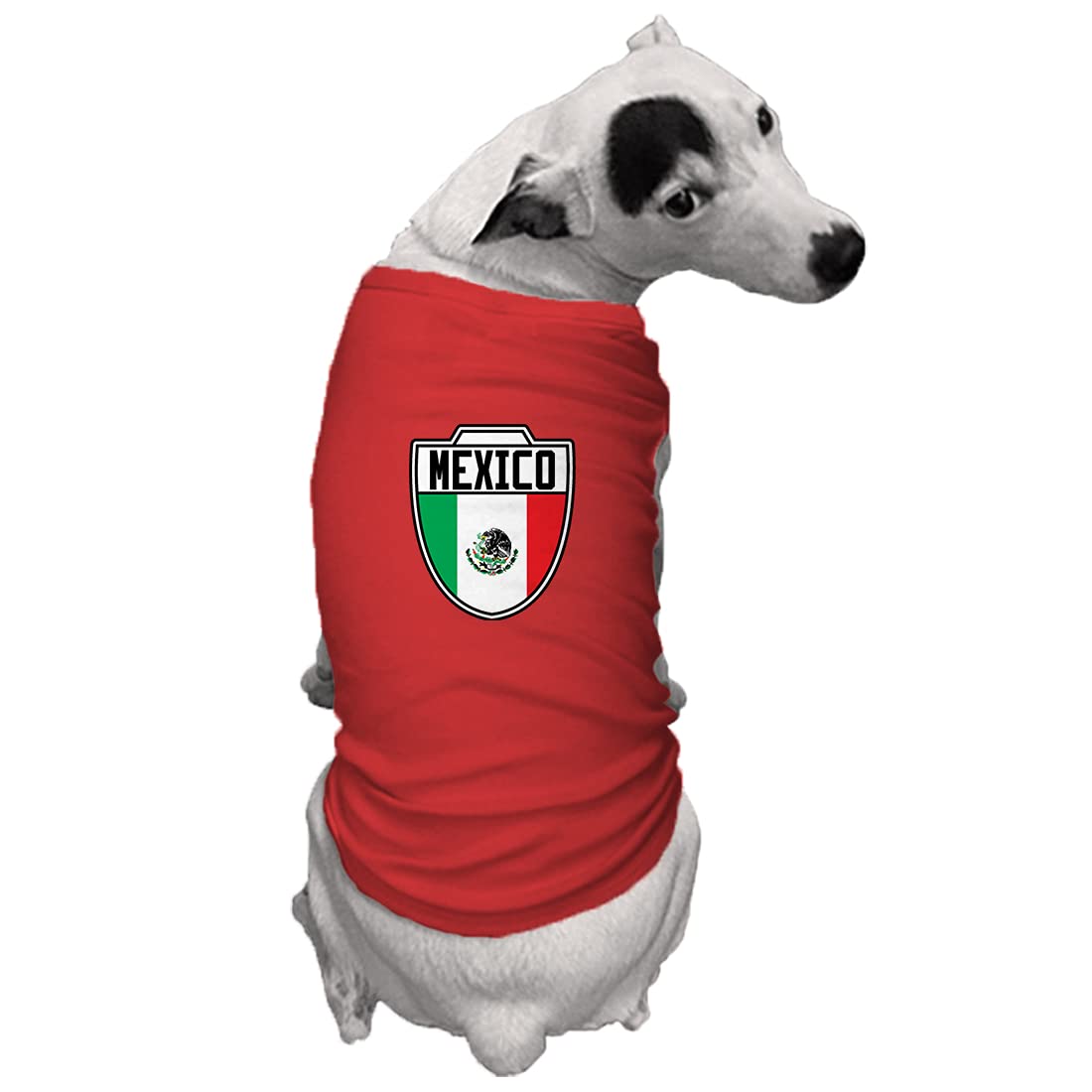 Mexico - Country Soccer Crest Dog Shirt (Red, X-Small)