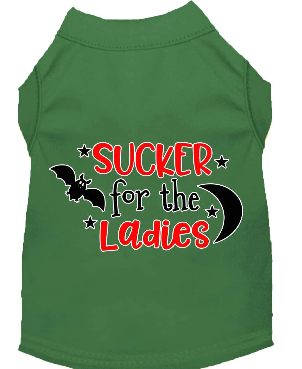 Pet Dog & Cat Shirt Screen Printed, "Sucker For The Ladies" Brown XL (14-20 lbs.)