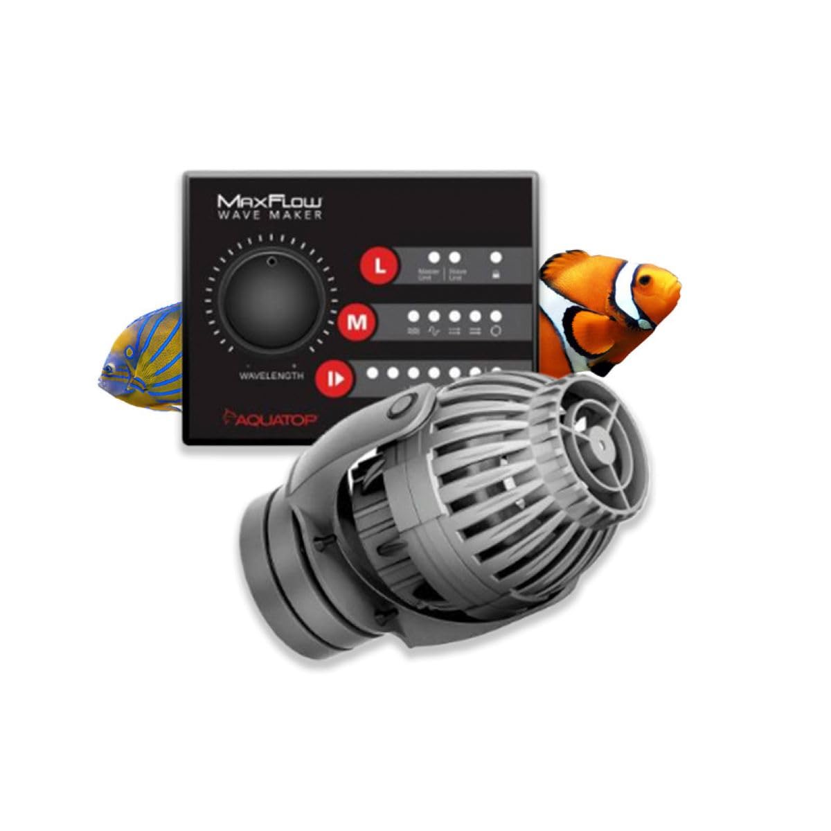 Aquatop MaxFlow MWV-1000 DC Wavemaker Pump - 1,057 GPH, Energy-Efficient, Safe for Salt & Freshwater, Ideal for 25-55 Gall