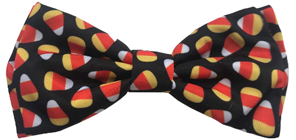 Huxley & Kent Bow Tie For Pets | Candy Corn (Small) | Halloween Bow Tie Collar Attachment | Fun Bow Ties For Dogs & Cats | Cute, Comfortable, And Durable | H&K Bow Tie