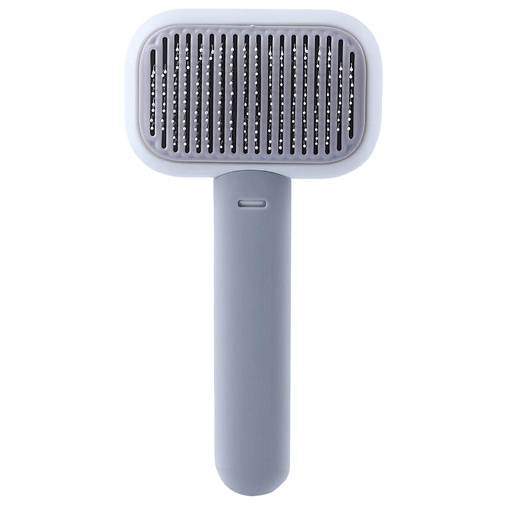 ECOMISTIQ Pet Grooming Brush Easily Cleaning Undercoat Tangled Gm Dogs Gray White| Brushes Combs & Rakes| | Dog Supplies |Pet