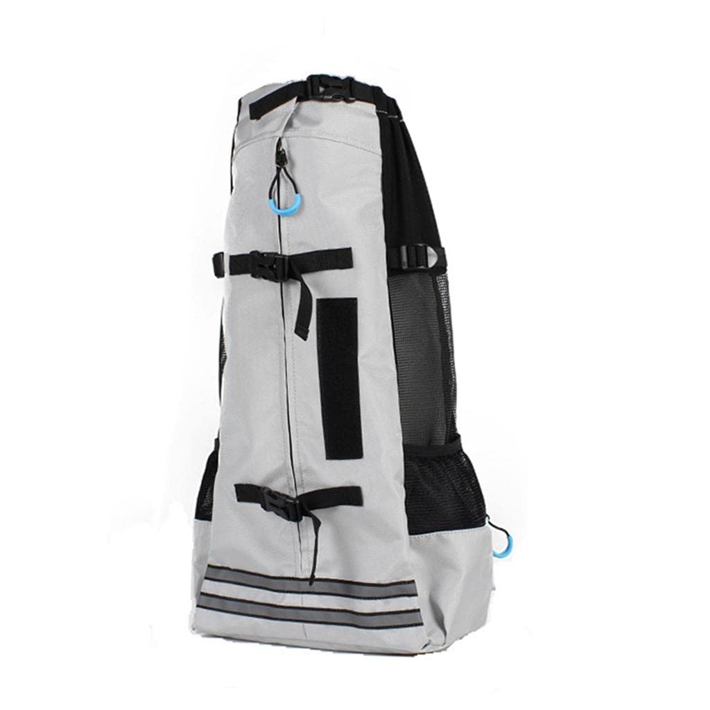 MERISHOPP Dog Carrier Breathable Corgi Carrying Bag Hiking Travel Pet Backpacks Grey