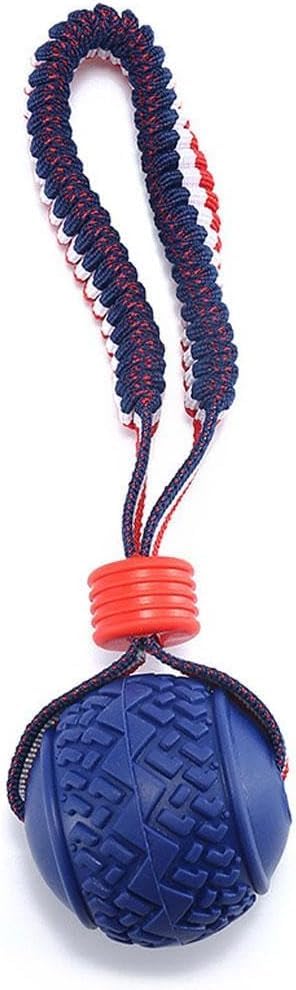Zooop Dog Ball With Rope Toy For Medium And Small | Tough Rope Toy NonToxic And Durable | Pet Balls Toys | Color May Vary