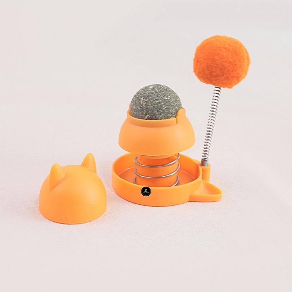 Psk Pet Mart Catnip Ball Toy  360 Rotating Catnip Bubbles For Cats | StickOn Wall Interactive Cat Toy For Chewing, Licking & D