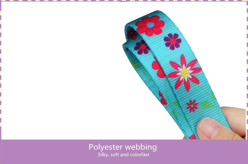 Dazzber Puppy Dog Collar Floral Print Martingale Collar - No Pull Pet Collar, Heavy Duty Adjustable Dog Collar, Extra Small, Neck 8 Inch -11 Inch, Sun Flower (Teal)