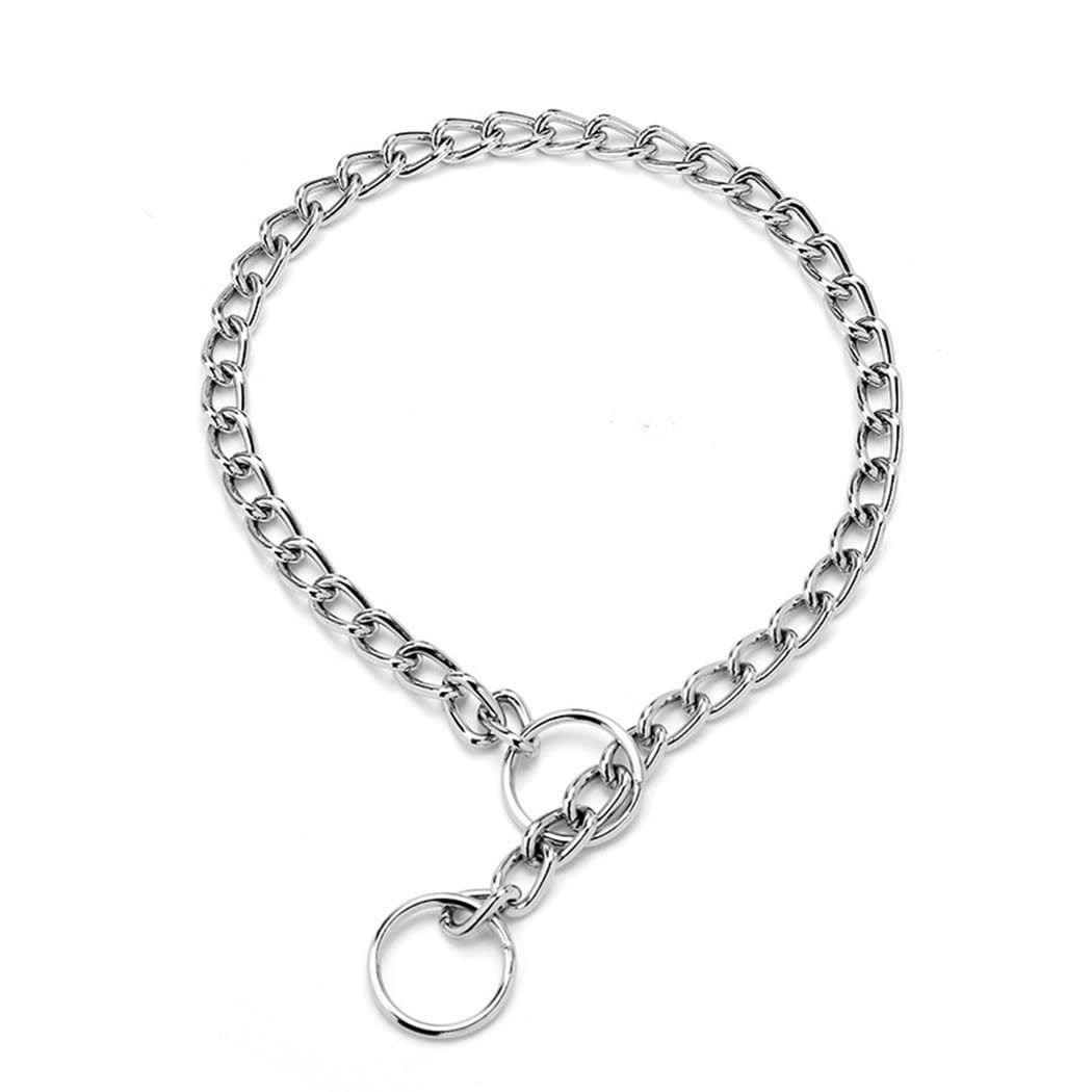 Chain Collar For Dogs, Metal Slip Link Training Heavy Duty Dog Collar Martingale Puppy Collars For Small Medium Large Big Xl Bre