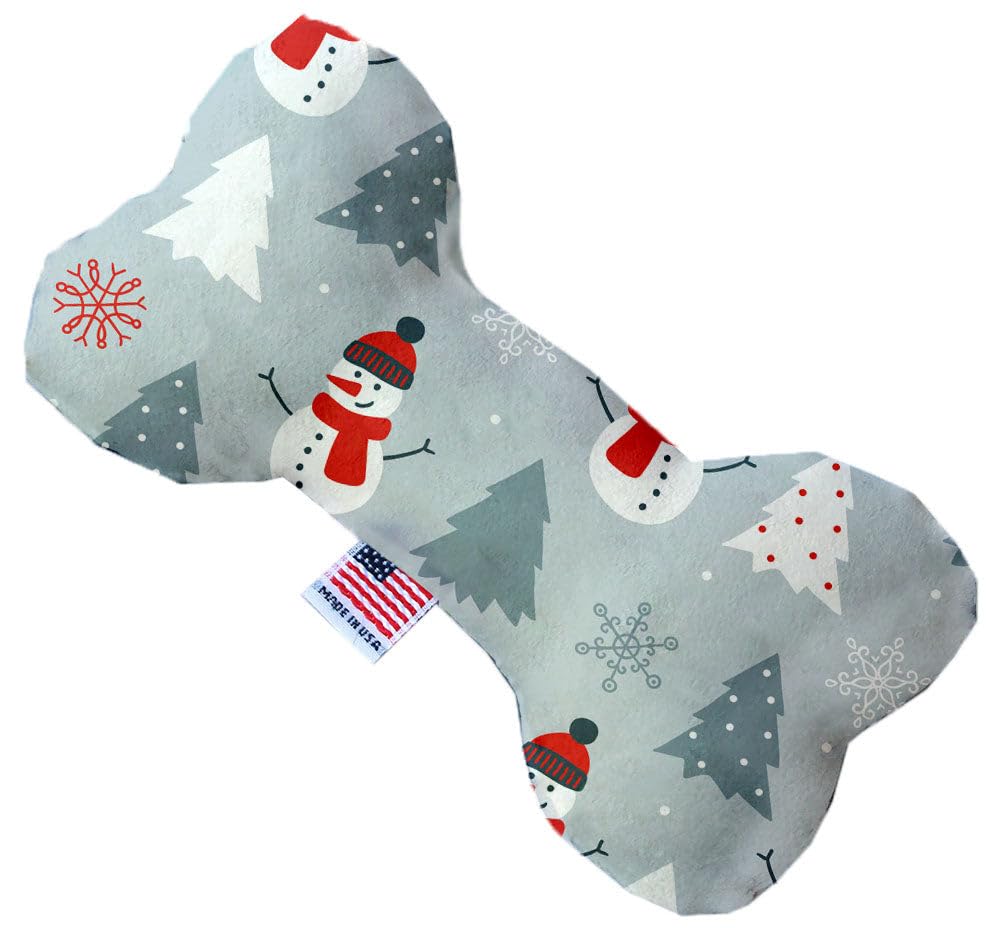 Pet and Dog Plush Heart or Bone Toy, "Winter Wonderland Group" (Available in different sizes, and 10 different patterns!) Look At Frosty Go 10" Plush Bone