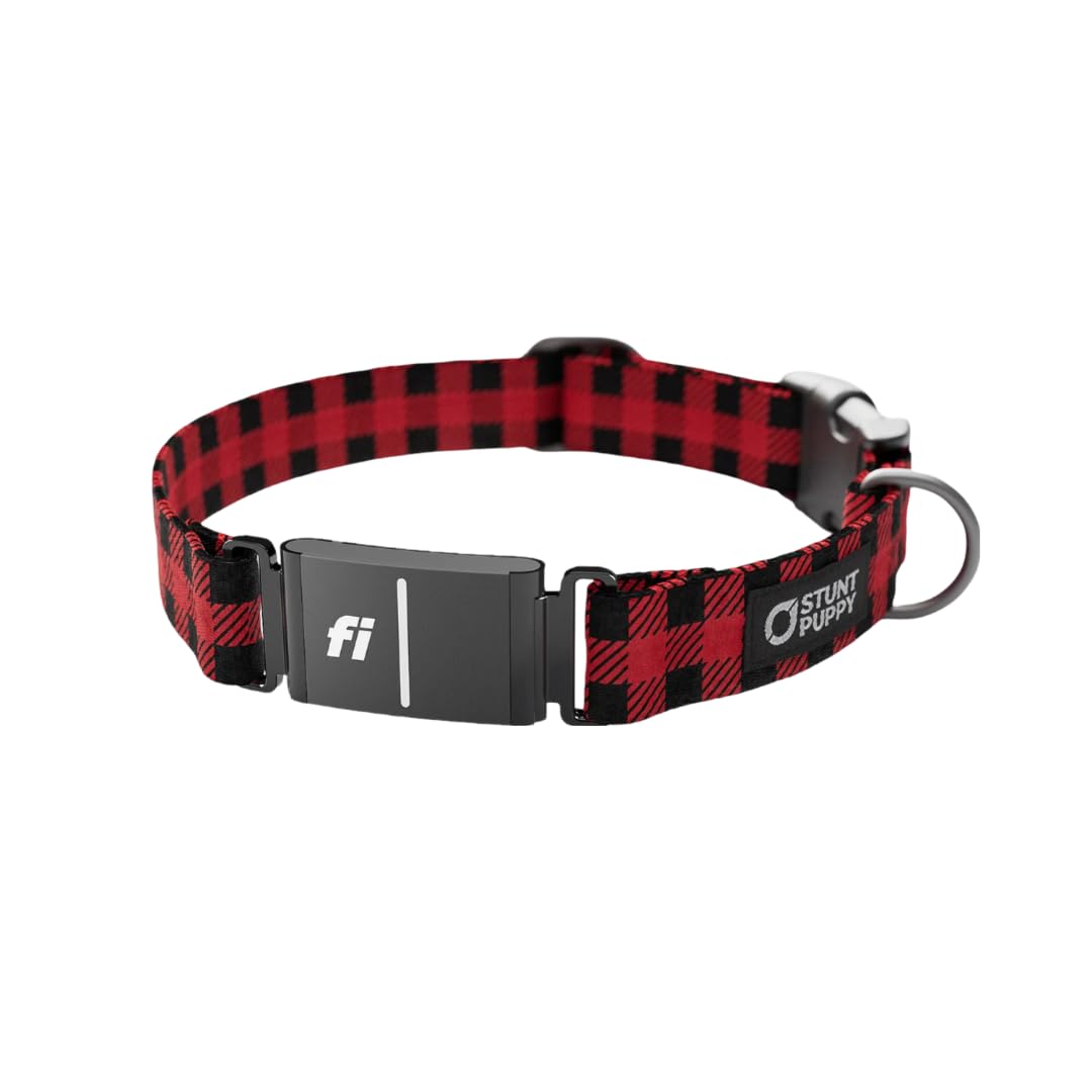 Stunt Puppy Dog Collar, Fi Series 3 Ready, Lumberpup Buffalo, Large - Compatible With Fi Gps Device (Not Included)