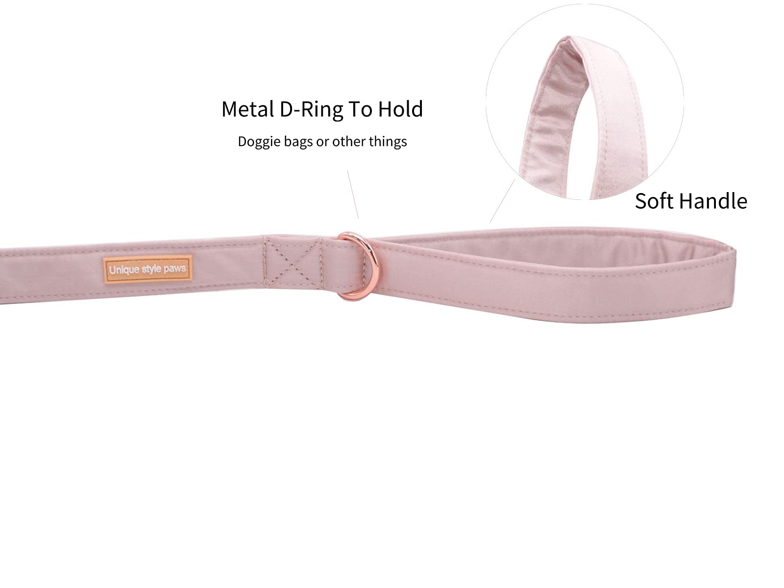 Unique Style Paws Silk Dog Leash Durable Dog Leashes With Welded D-Ring Comfortable Handle For Small Medium Large Dogs