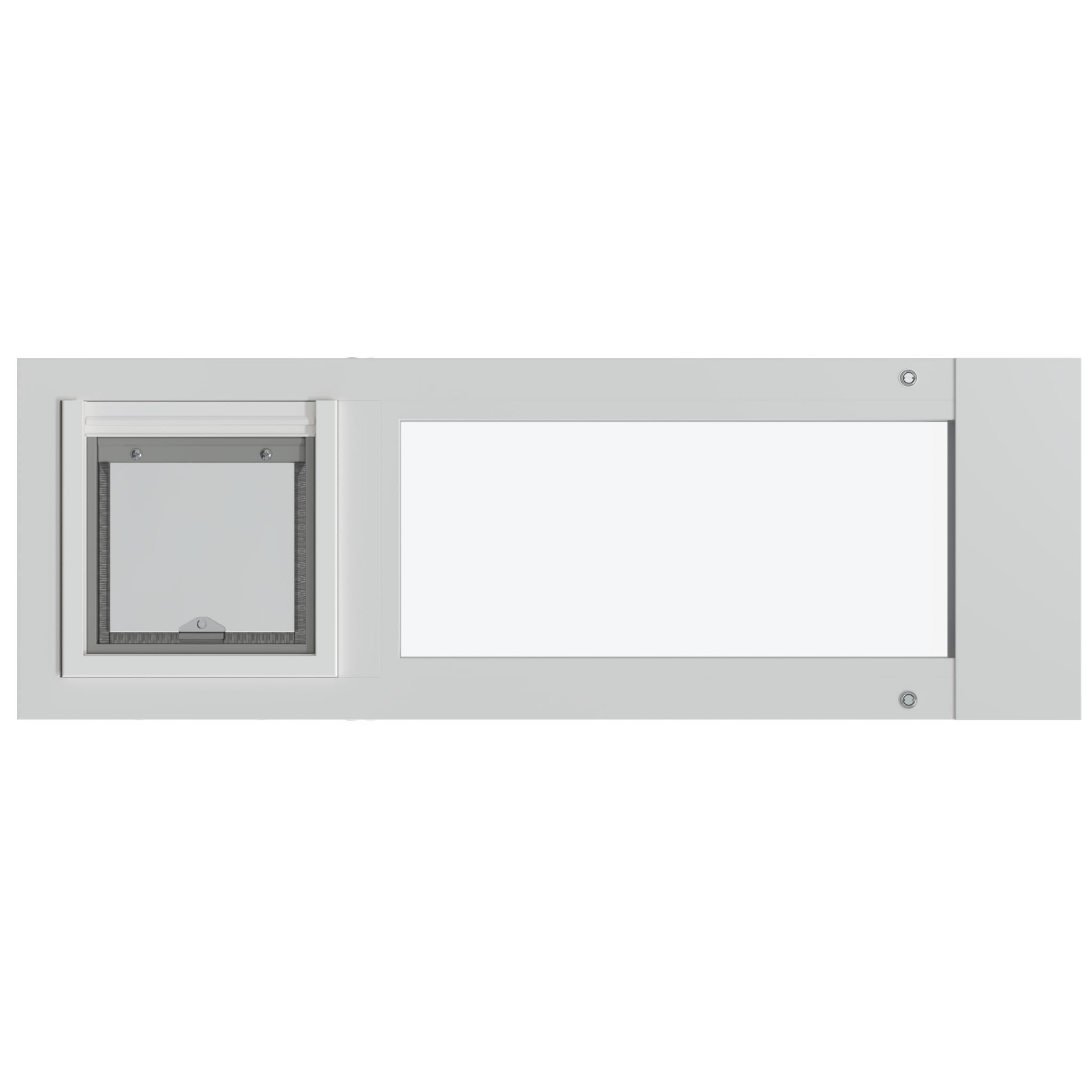 Liberty Cat Door for Sash & Vinyl Frame Windows | Economical Sturdy Window Insert | White Frame | 35 - 36.5 Width Range