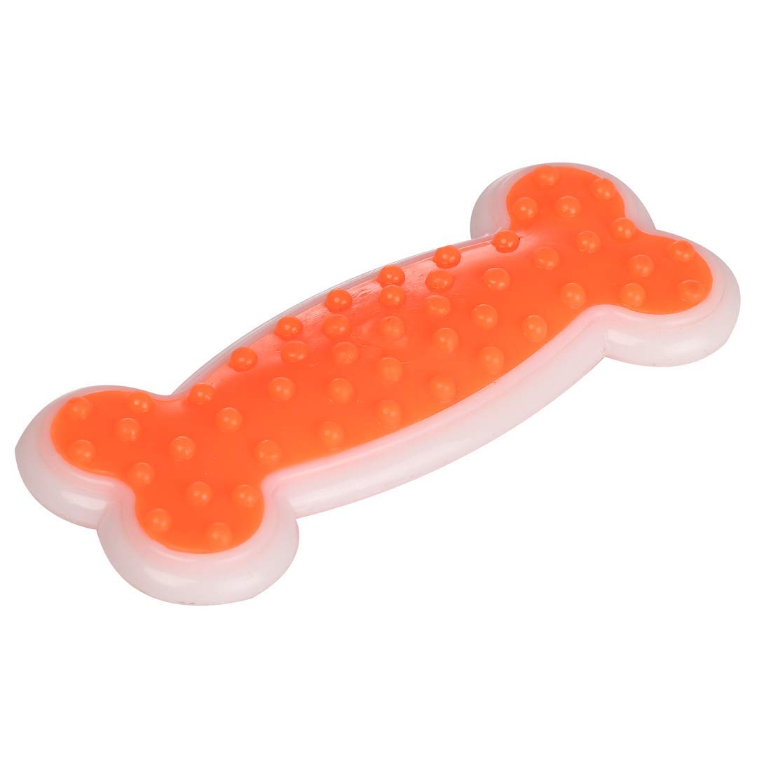 Dog Trust Interactive NonToxic Rubber Flat Bone Shape Bite/Chew Toy For Dogs And Puppies (Color May Vary) | Durable, Chewing, T