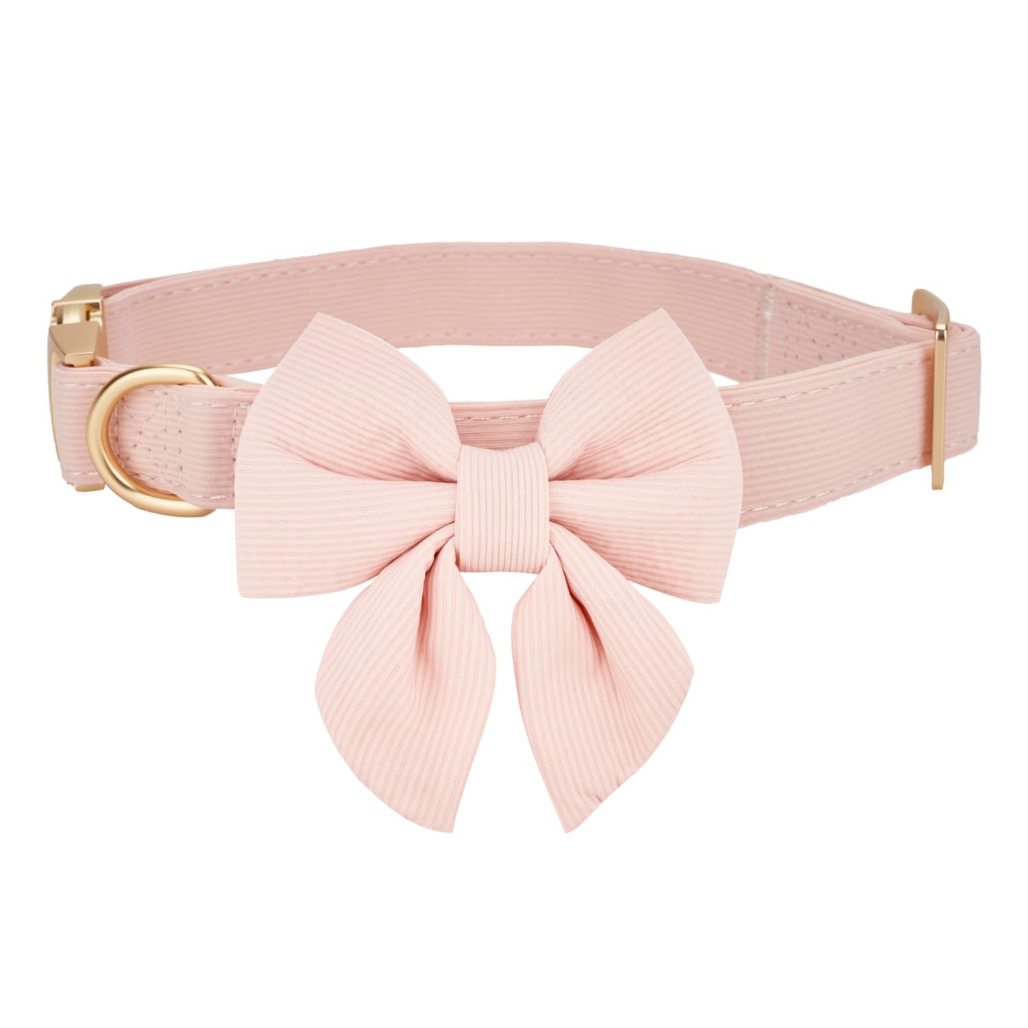 Ewinoom Bowtie Dog Collar Adjustable Soft Collars With Detachable Bow Tie And Metal Buckle For Female Small Medium Large Dogs,Ba