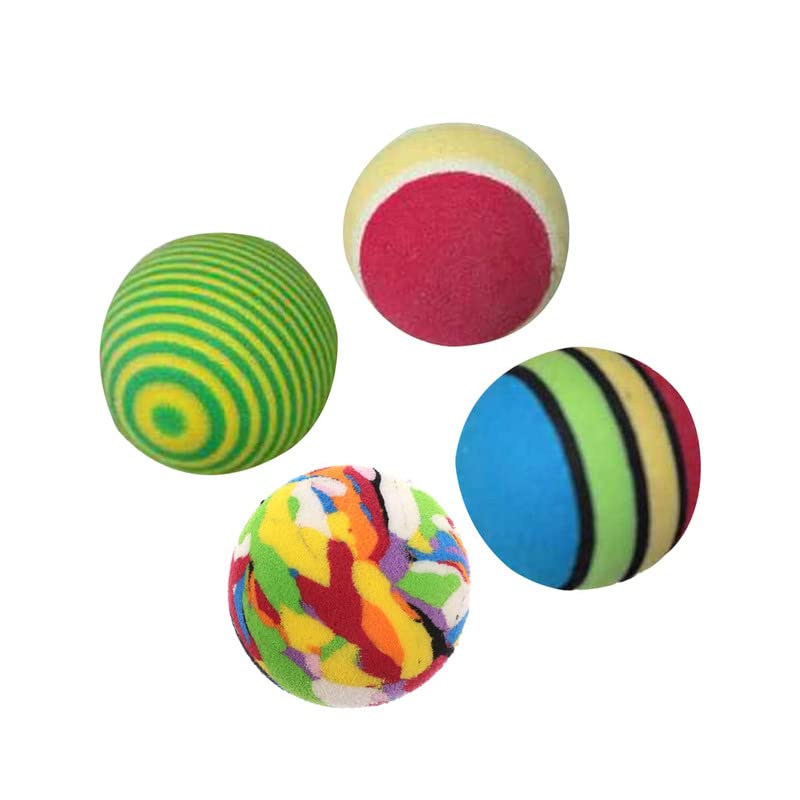 Dog Trust Pets Funny Useful Creative Cat Teaser Ball Cat Plaything Cat Elastic Ball For Pet Gift Cat (Multicolor, Pack Of 4)