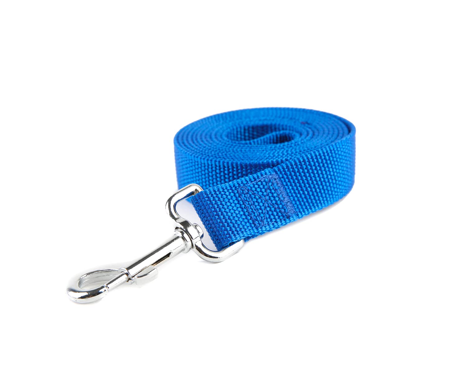 Nylon Dog Training Leash, Traction Rope, 4Ft /5 Foot /6 Feet Long, 5/8 Inch 3/4 Inch 1 Inch Wide, For Small And Medium Dogs (Blue, 1'' X 20 Ft)