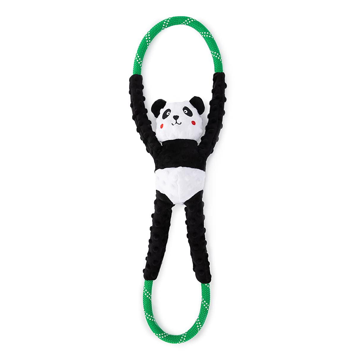 Zippypaws - Ropetugz Panda Dog Toy - Durable Rope, Squeaky Chew Toy, Perfect For Tug Of War, Suitable For Small, Medium, And Lar