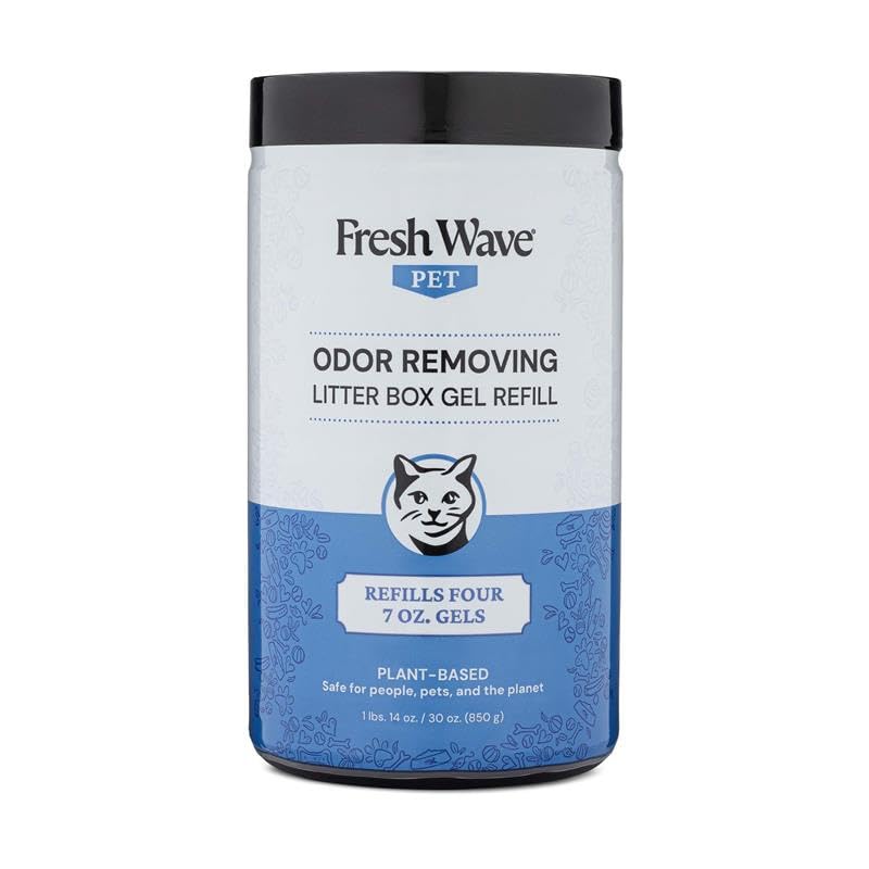 Fresh Wave Odor Removing Litter Box Jumbo Gel, 30 Oz. - Safe Pet Odor Eliminator & Refill, Odor Control Cat Litter Box, Cat Odor