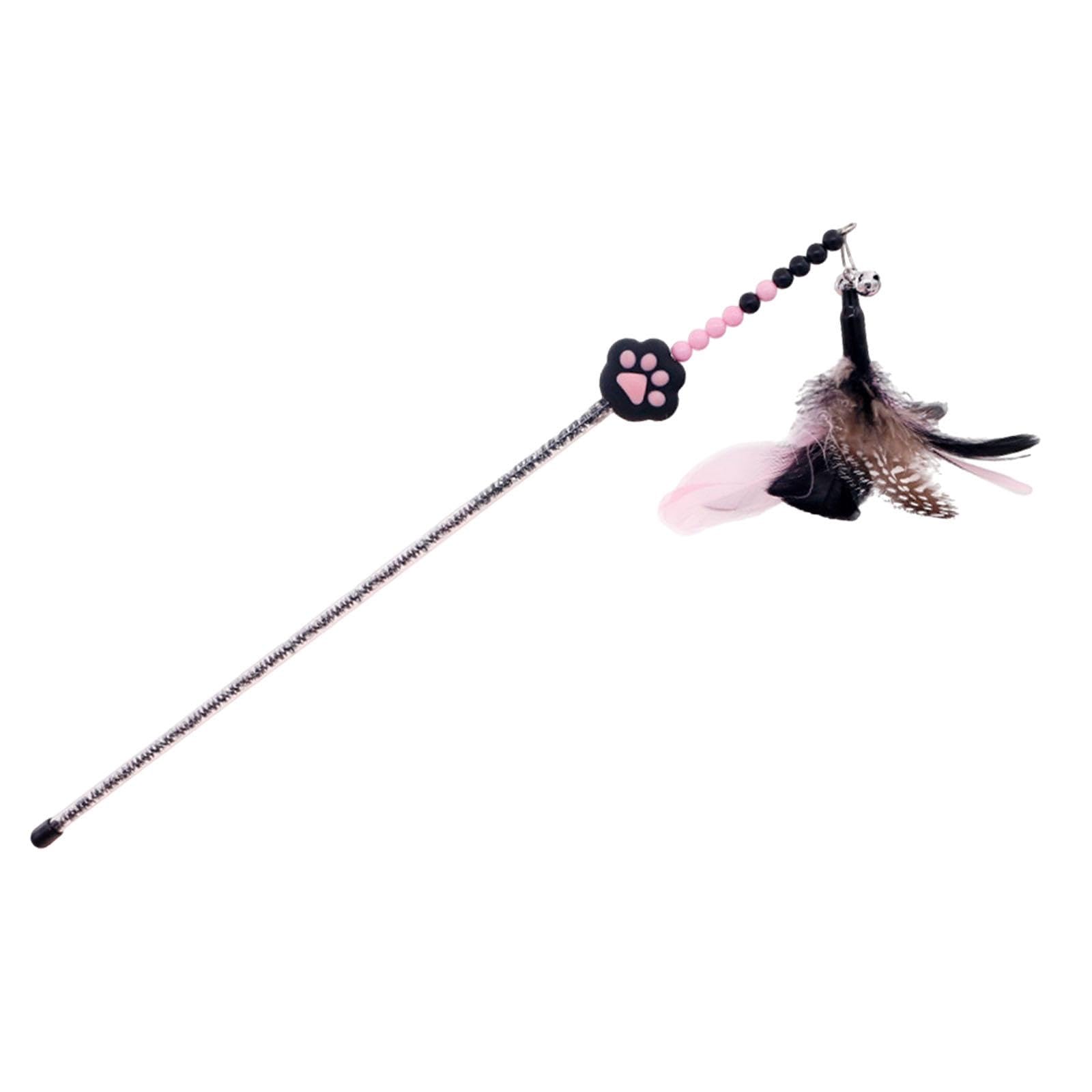 Myaddiction Cat Teaser Toy Funny Lightweight Flexible Cat Toy For Jump Pounce Black