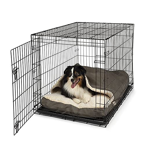 Snoozer Luxury Cozy Cave Crate Pet Bed With Microsuede, Merlin Linen - Extra Large