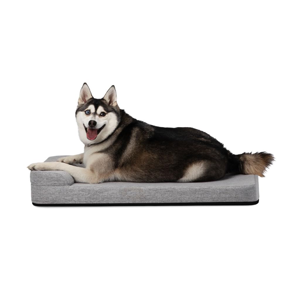 Diggs Bolstr Orthopedic Dog Bed With Headrest - Dog Crate Bed For Evolv Crate & Other Standard Pet Kennels - Durable & Comfortab