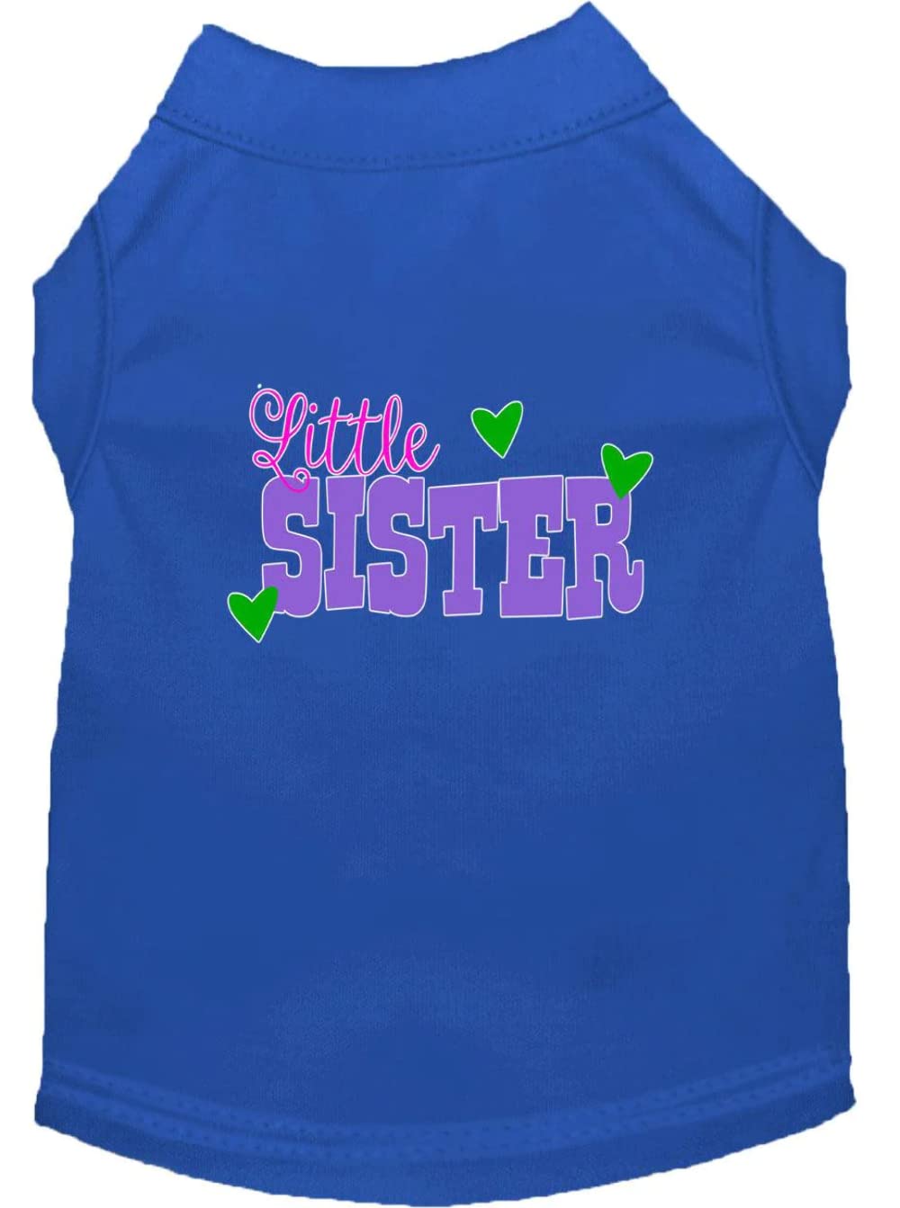 Pet Dog & Cat Shirt Screen Printed, "Little Sister" Black SM (3-6 lbs.)