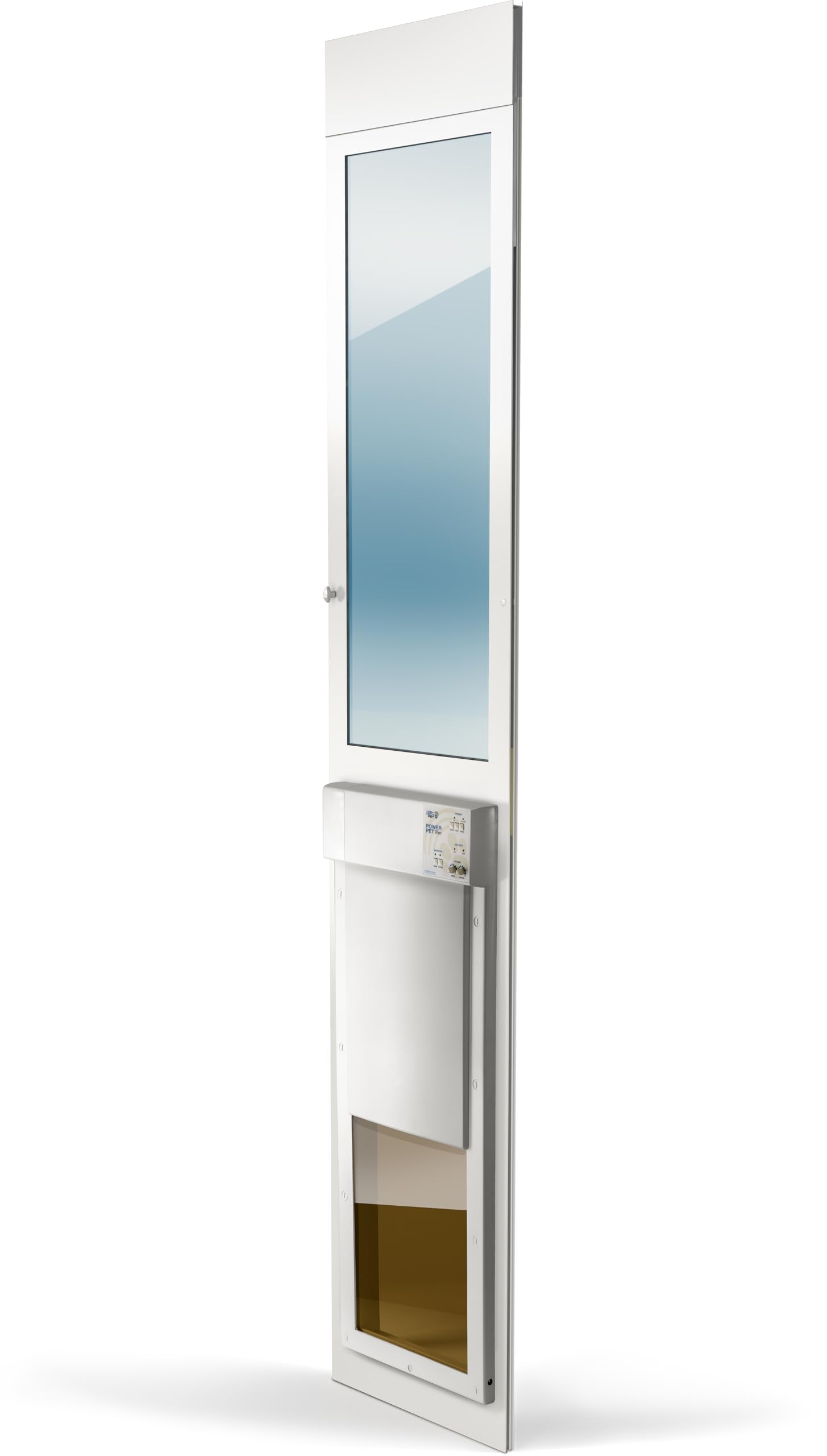 Power Pet Electronic Dog Door - High Tech Pet Electronic Pet Doors - Fully Automatic Sliding E-Glass Electronic Dog Doors - Larg