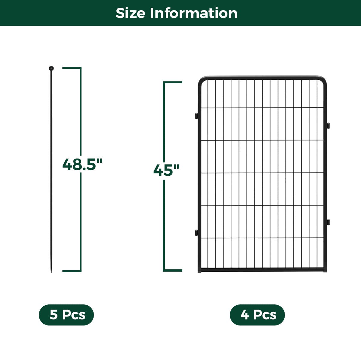Fxw Rollick Dog Playpen, 45'' Height For Small/Medium/Large Dogs, Designed For Camping, Yard, 4 Panels