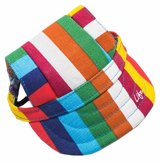 Pet Life 'Colorfur' Floral Uv Protectant Adjustable Fashion Dog Hat Cap(D0102H7Lfsv.)