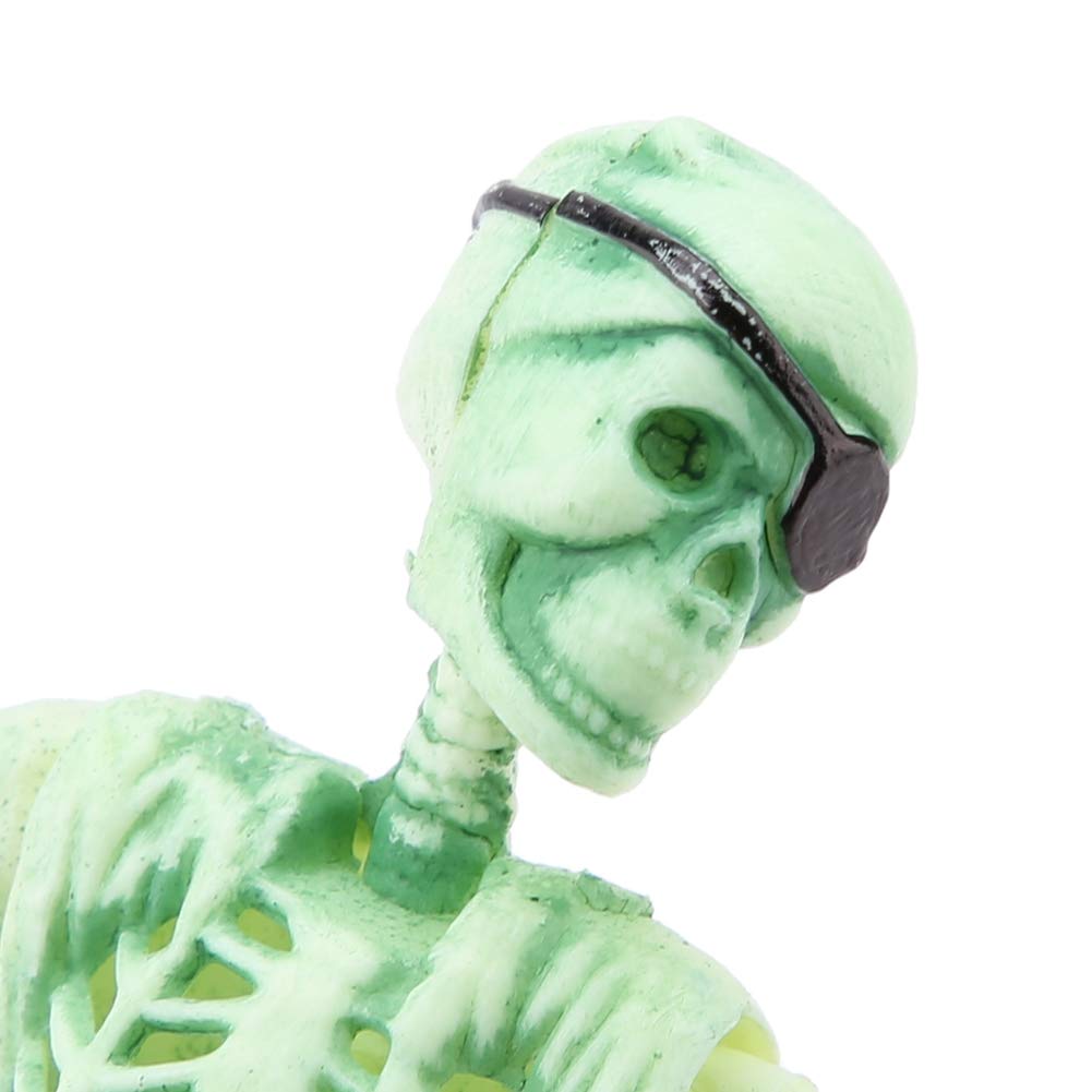 Semme Pirate Fish Tank Decoration - Skeleton Chest Action Figure, Plastic Aquarium Ornament, Model Semmes5oxc210mi