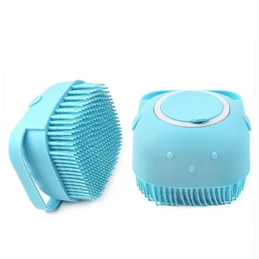 Shoproar Dog Bath Brush | Soft Silicone Bristles Pet Grooming/Bathing & Massage Brushes | Dog & Cat Accessories | Labrador, Germ