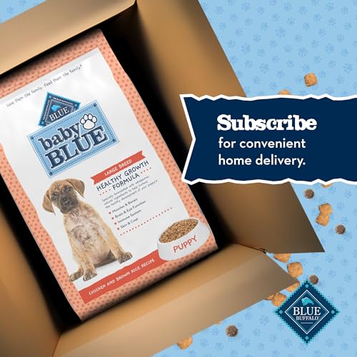 Blue Buffalo Baby BLUE Natural Large Breed Puppy Dry Dog Food, Healthy Growth Formula with DHA, Chicken and Brown Rice Recipe, 2