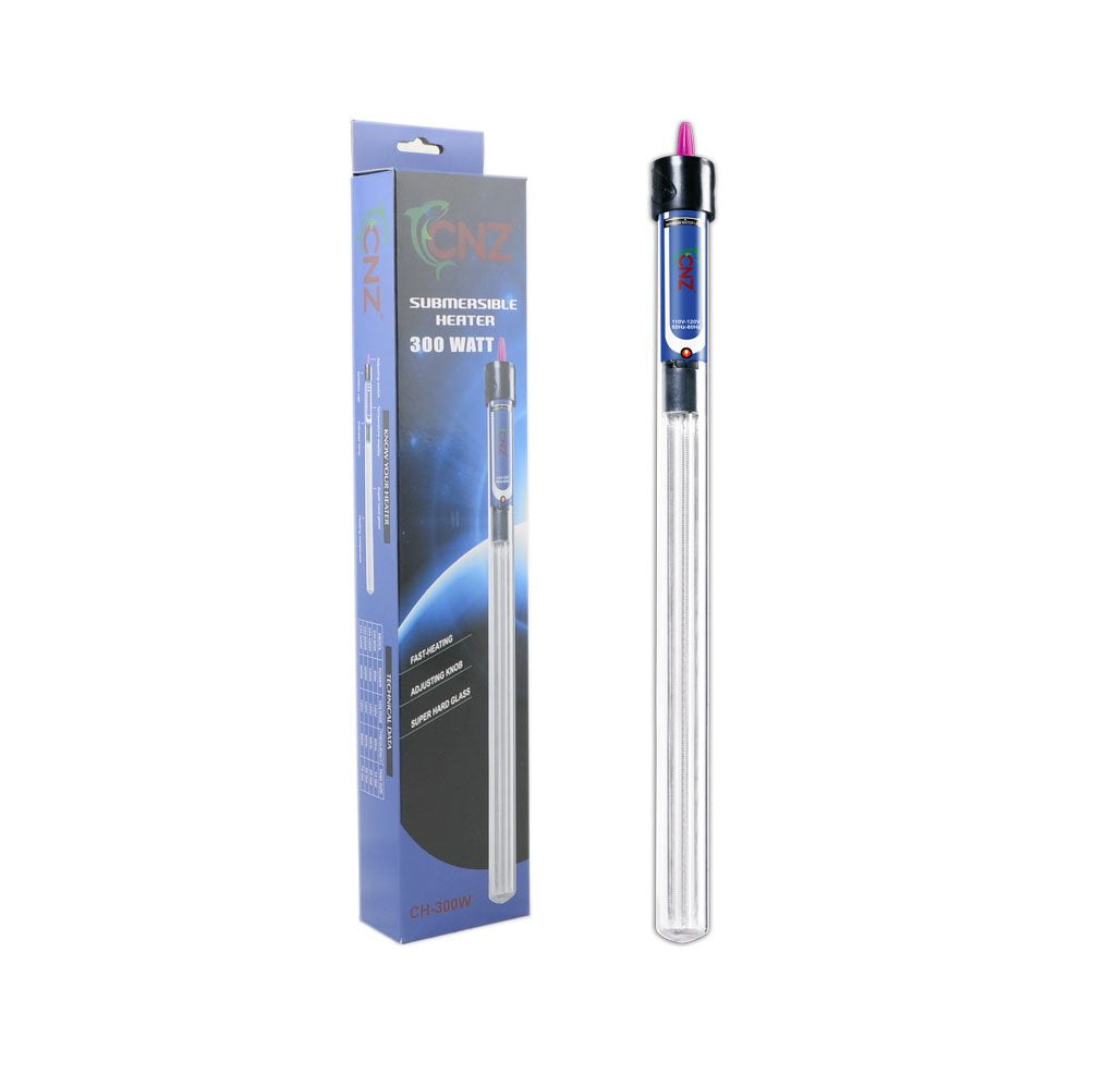 Cnz Aquarium Quartz Glass Submersible Heaters (300-Watt, 2-Pack)