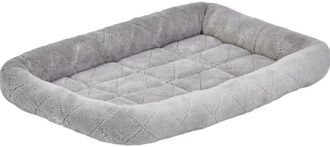 Midwest Quiettime Deluxe Diamond Stitch Pet Mat, Grey (36' X 23')