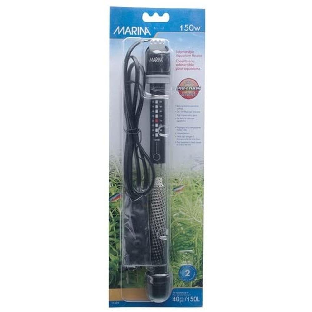 Marina Submersible Aquarium Heater 200 Watt - Black Glass, Model 11235