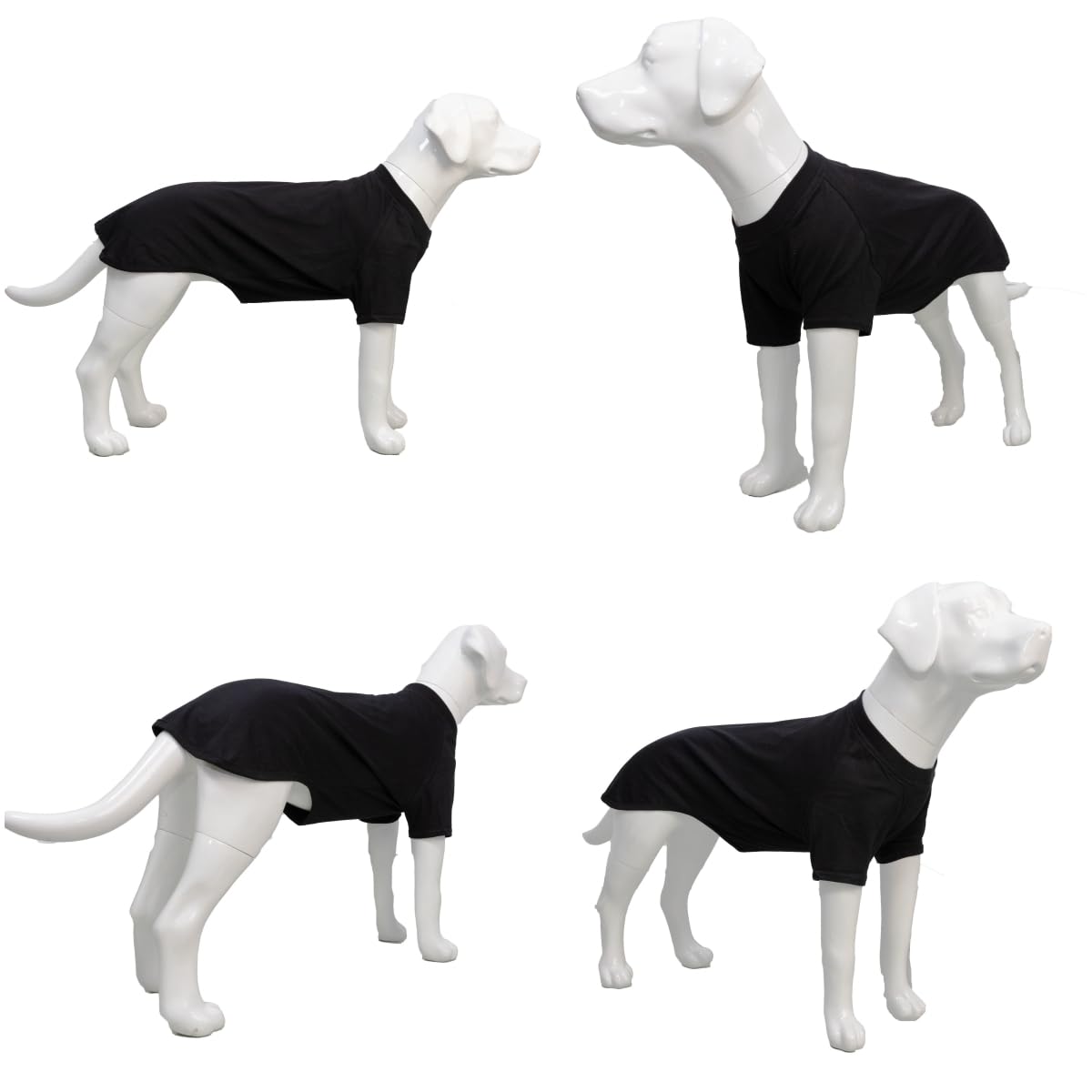 Lovelonglong Pet Clothing Dog Costumes Basic Blank T-Shirt Tee Shirts For Medium Dogs Black Xxl