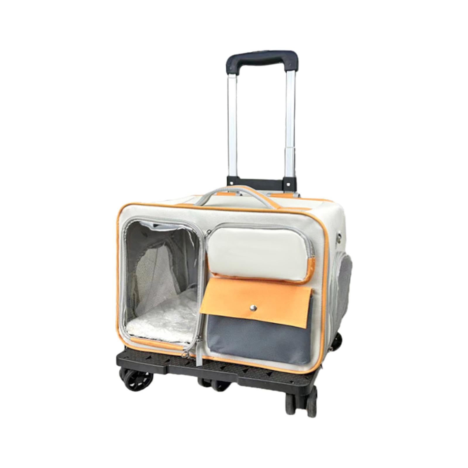 ECOMISTIQ Cat Carrier Backpack with Wheel Pet Travel Bag for Small Dogs Hiking| Carriers & Totes| Dog Supplies |Pet