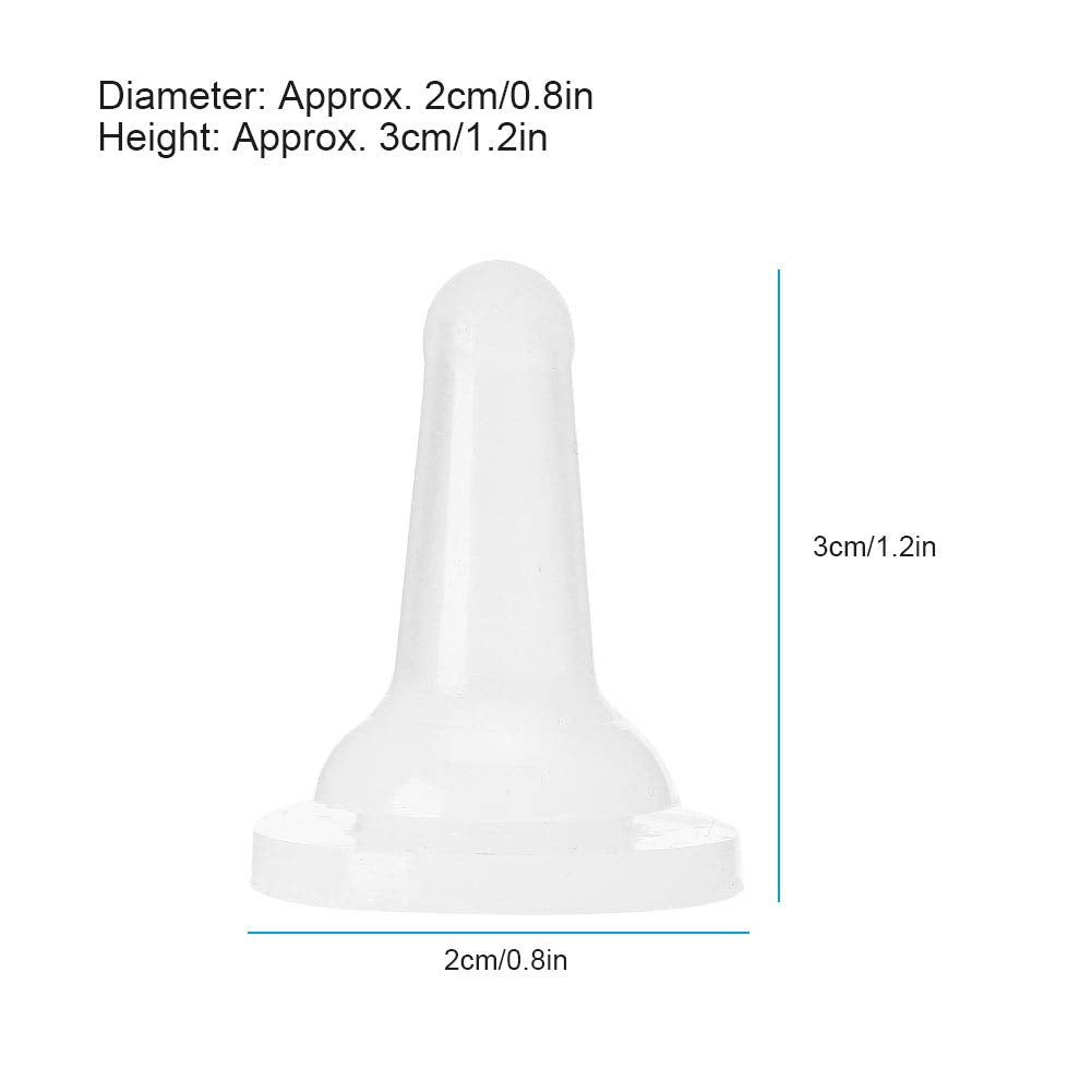 Pet Feeding Bottle Nipples, Pack of 15 Pet Cat Dog Silicone Safety Soft Nurse Feeding Bottle Feeder Nipple Accessory Replacement