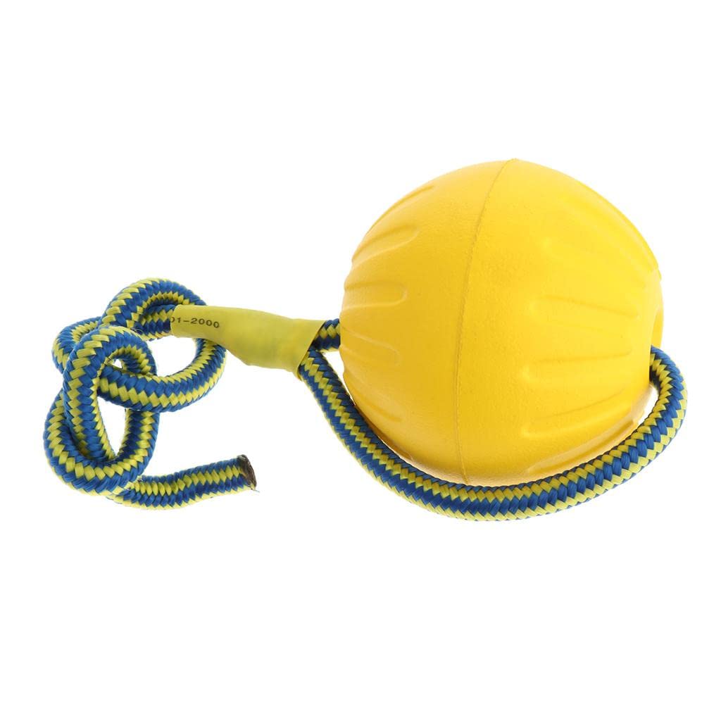 Bnf Foam Ball Pet Dog Training Toy Ball With Rope Yellow_L