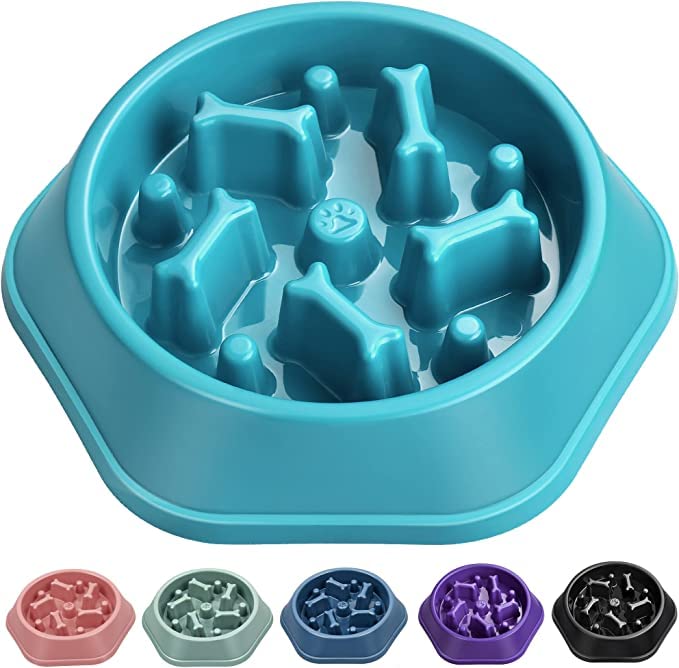 Woofy AntiChocking Slow Feeding Dog Bowl, Interactive Bloat Stop Bowl Dishes NonSlide Dog Lick Treat Bowl | Dog Puzzle Bowl (C